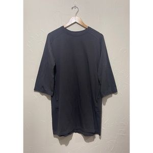 Eileen Fisher charcoal oversized boxy tunic top (petite medium)
